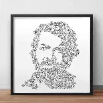 DrawInside Bud Spencer affiche 20x20 cm papier mat
