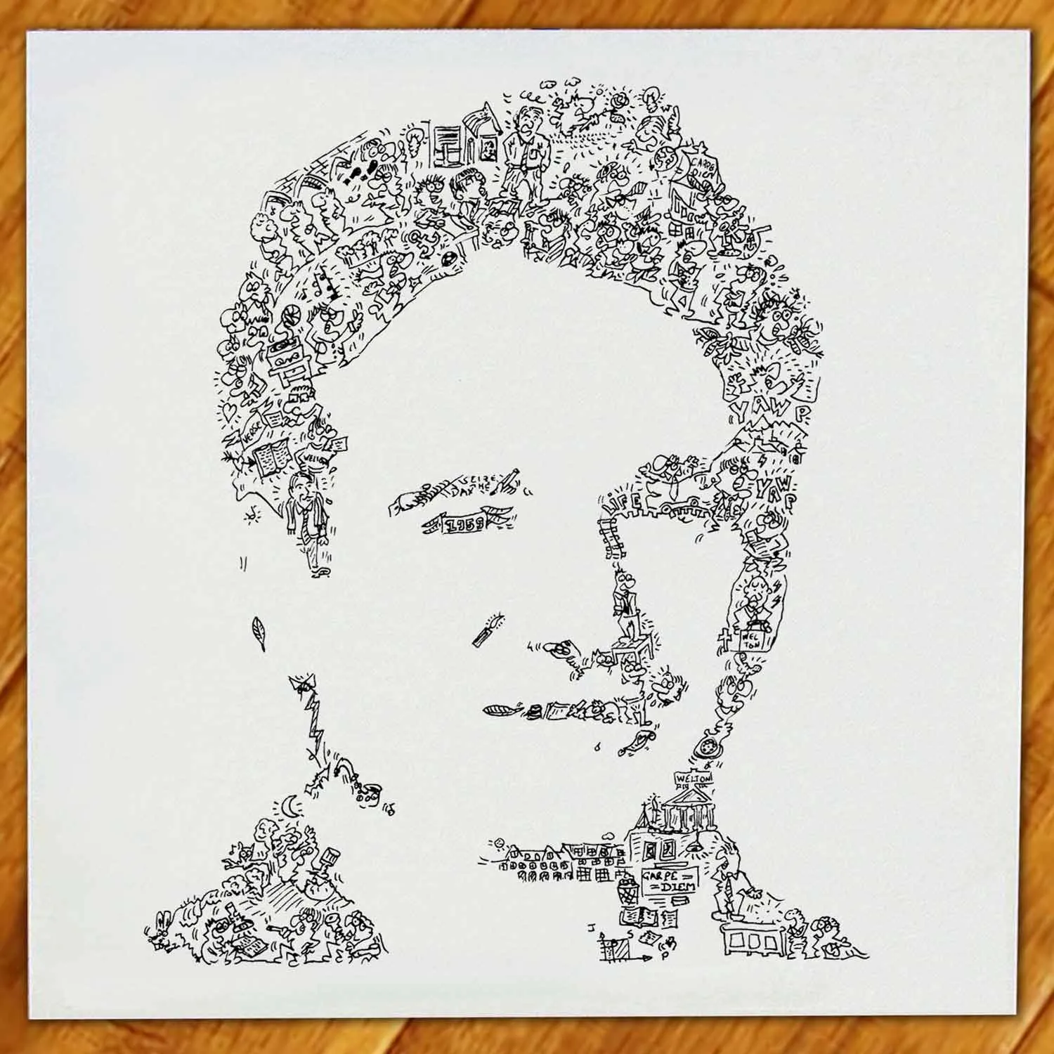 DrawInside Robin Williams affiche 20x20 cm Mr Keating
