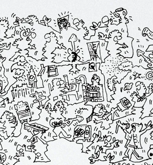 DrawInside Brian May Queen print rock 30x30 cm