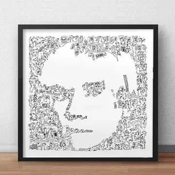 DrawInside Andy Warhol affiche 30x30 pop art