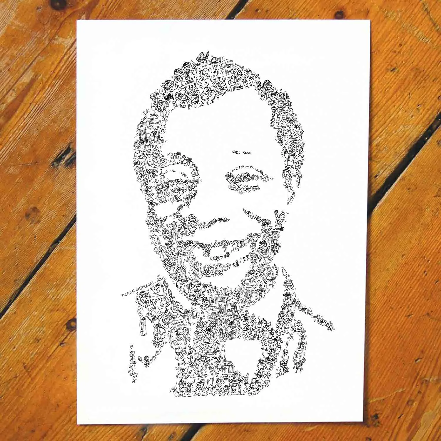 DrawInside James Baldwin affiche A4 21x30 cm écrivain