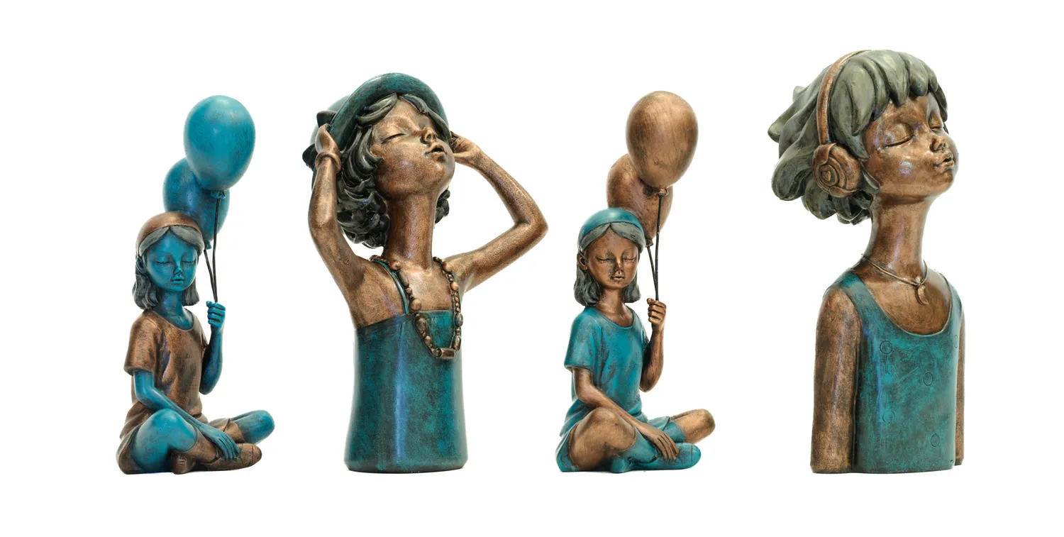 Lacorne Decoration Thelma&Louise sculpture femme 22/23 cm résine