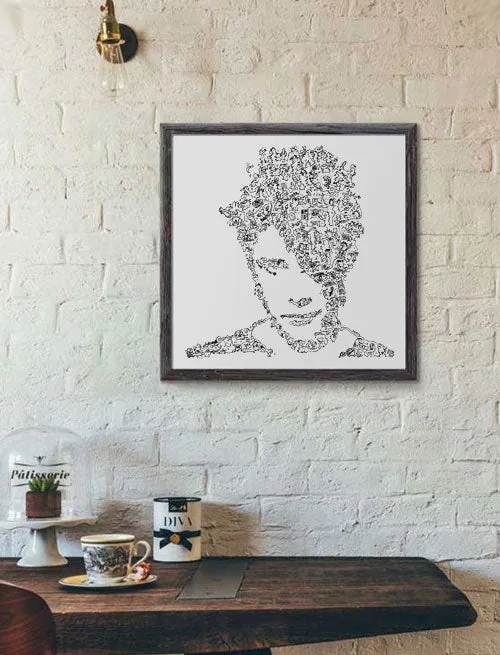 DrawInside Nicolas Sirkis Indochine affiche 30x30 cm rock