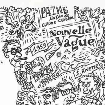 DrawInside Claude Chabrol affiche 30x30 cm cinéma