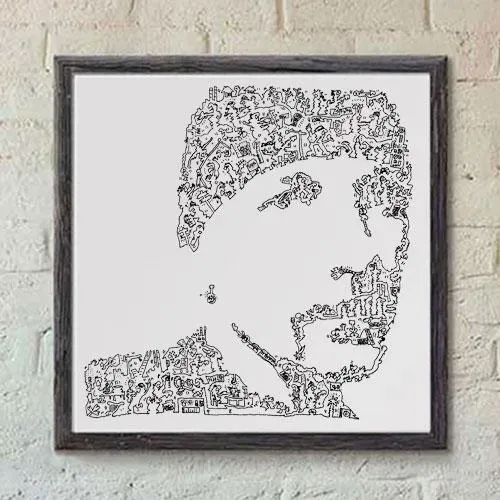DrawInside The Edge U2 affiche 30x30 cm rock