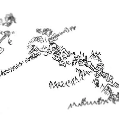 DrawInside JRR Tolkien logo affiche 30x30 cm anneaux runes