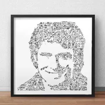 DrawInside David Hasselhoff affiche 30x30 cm Baywatch