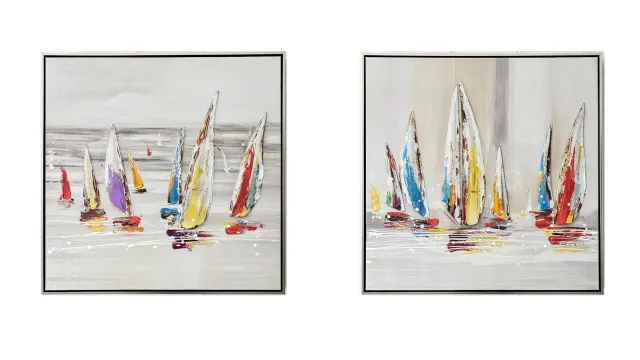 Lacorne Décoration Catamarans 19684 tableau 60x60 marin
