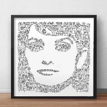 DrawInside Penelope Cruz affiche 30x30 cm signée