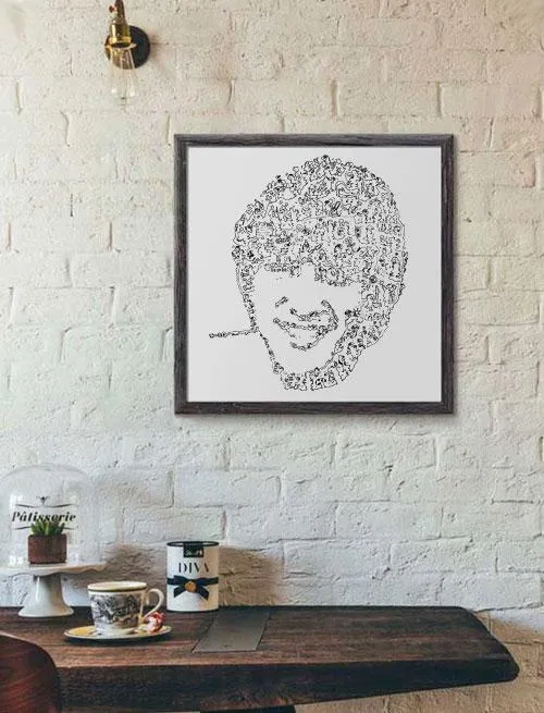 DrawInside John Lennon - the Beatles affiche 20x20 cm rock