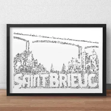 DrawInside Saint-Brieuc affiche A4 ville Bretagne