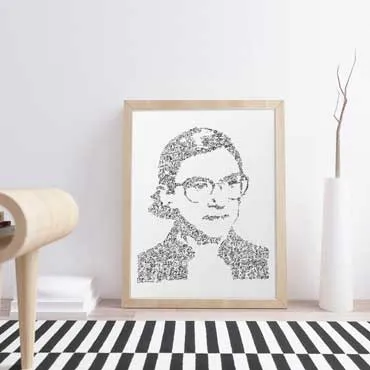 DrawInside Ruth Bader Ginsburg affiche A3 féminisme