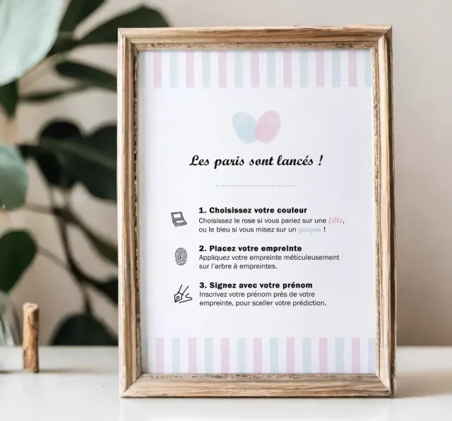 Papeterie Créative baby shower tuto arbre à empreintes A5