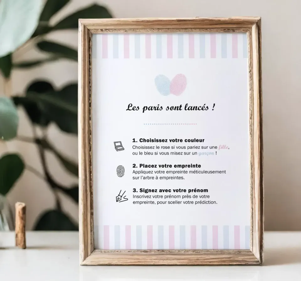 Papeterie Créative baby shower tuto arbre à empreintes A5