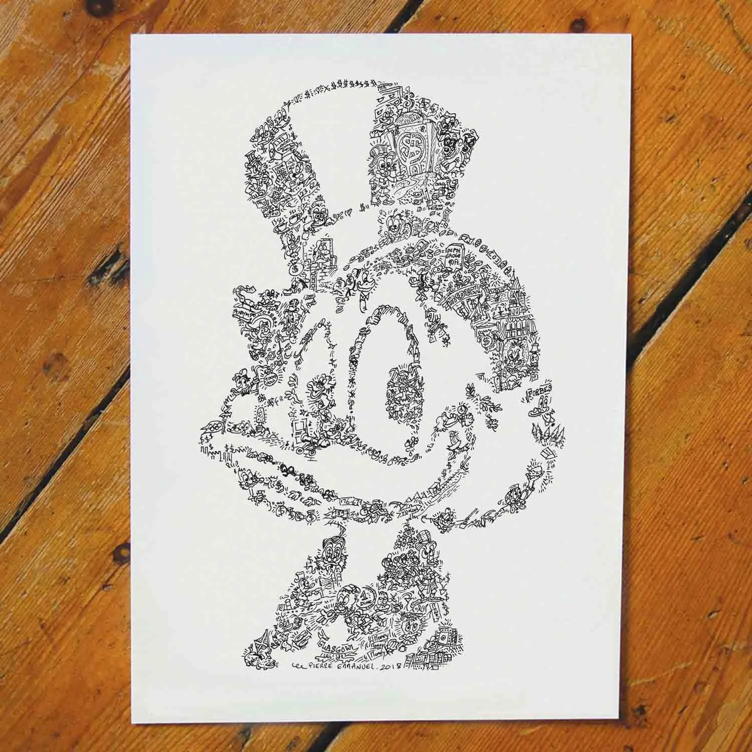 DrawInside Scrooge McDuck affiche A3 30x42 cm papier mat