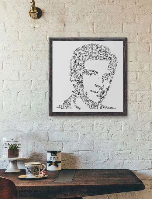 DrawInside Faceman Agence affiche 30x30 cm signée
