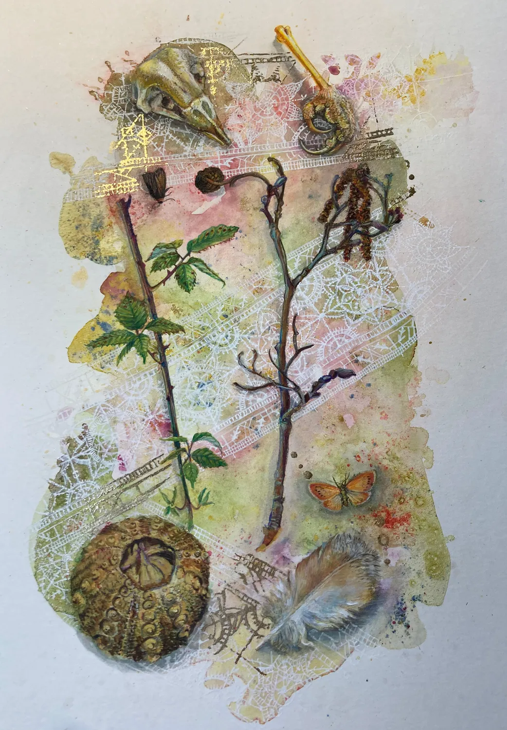 Helena Perry Spell for Perseverance tirage A3 non encadré doré