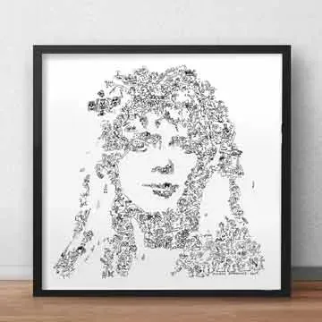 DrawInside Steven Adler affiche 30x30 cm batteur
