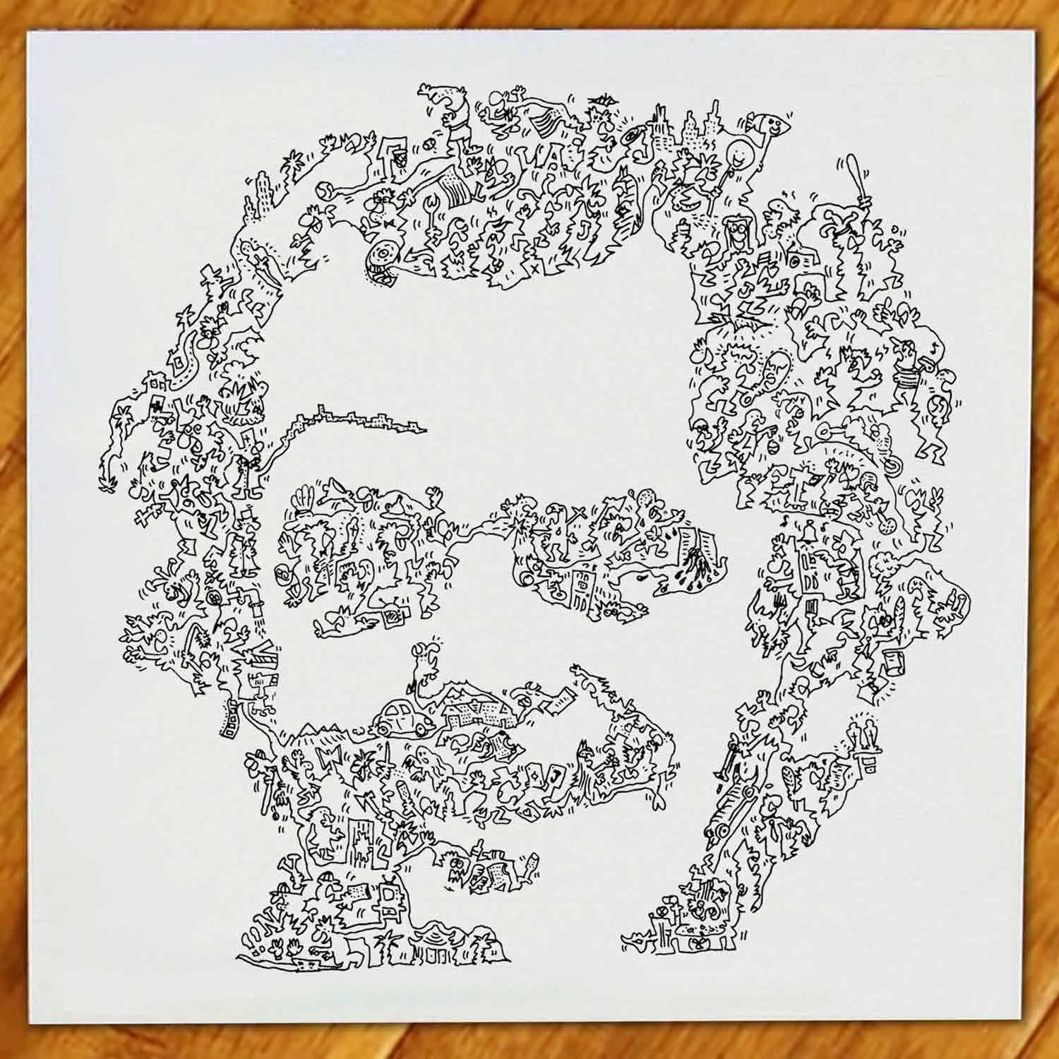 DrawInside Jack Nicholson affiche 20x20 cm cinéma