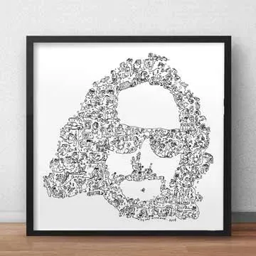 DrawInside Big Lebowski affiche 30x30 cm The Dude