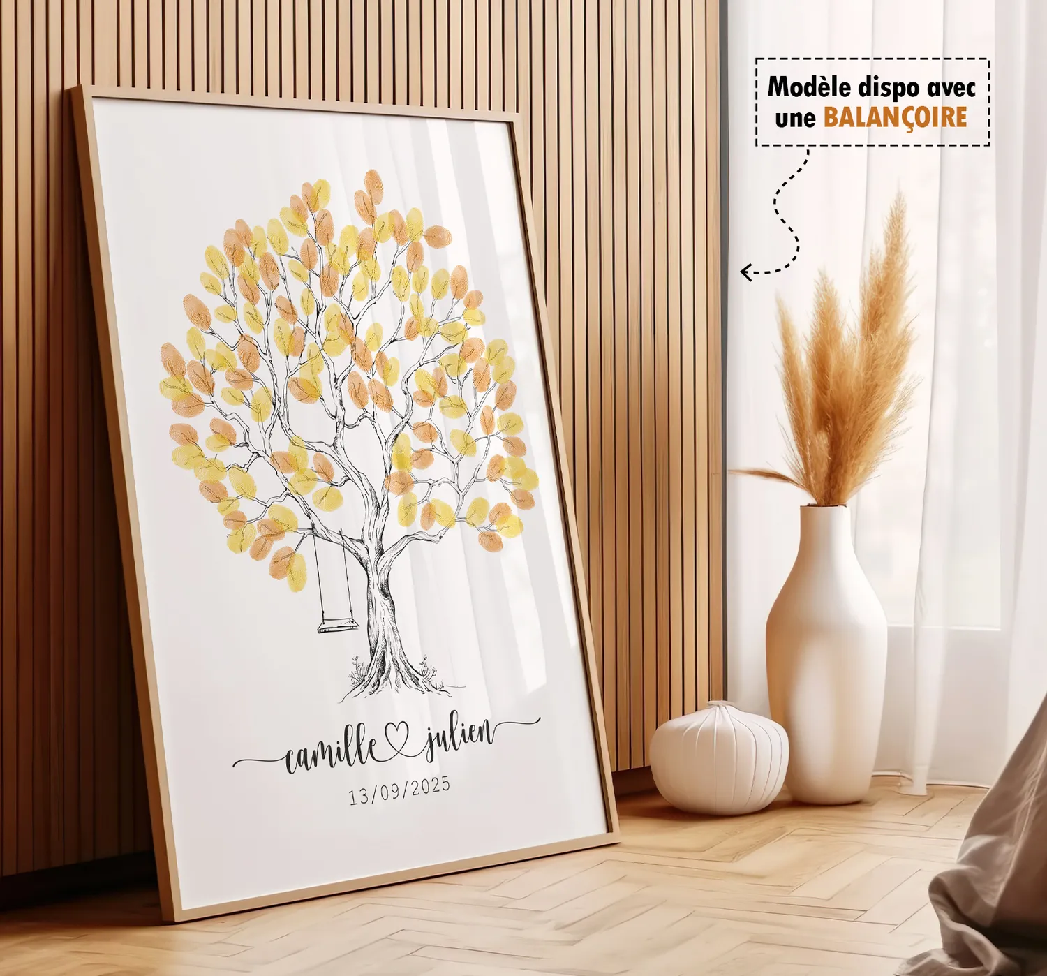 Papeterie Créative Arbre affiche empreintes mariage sur mesure