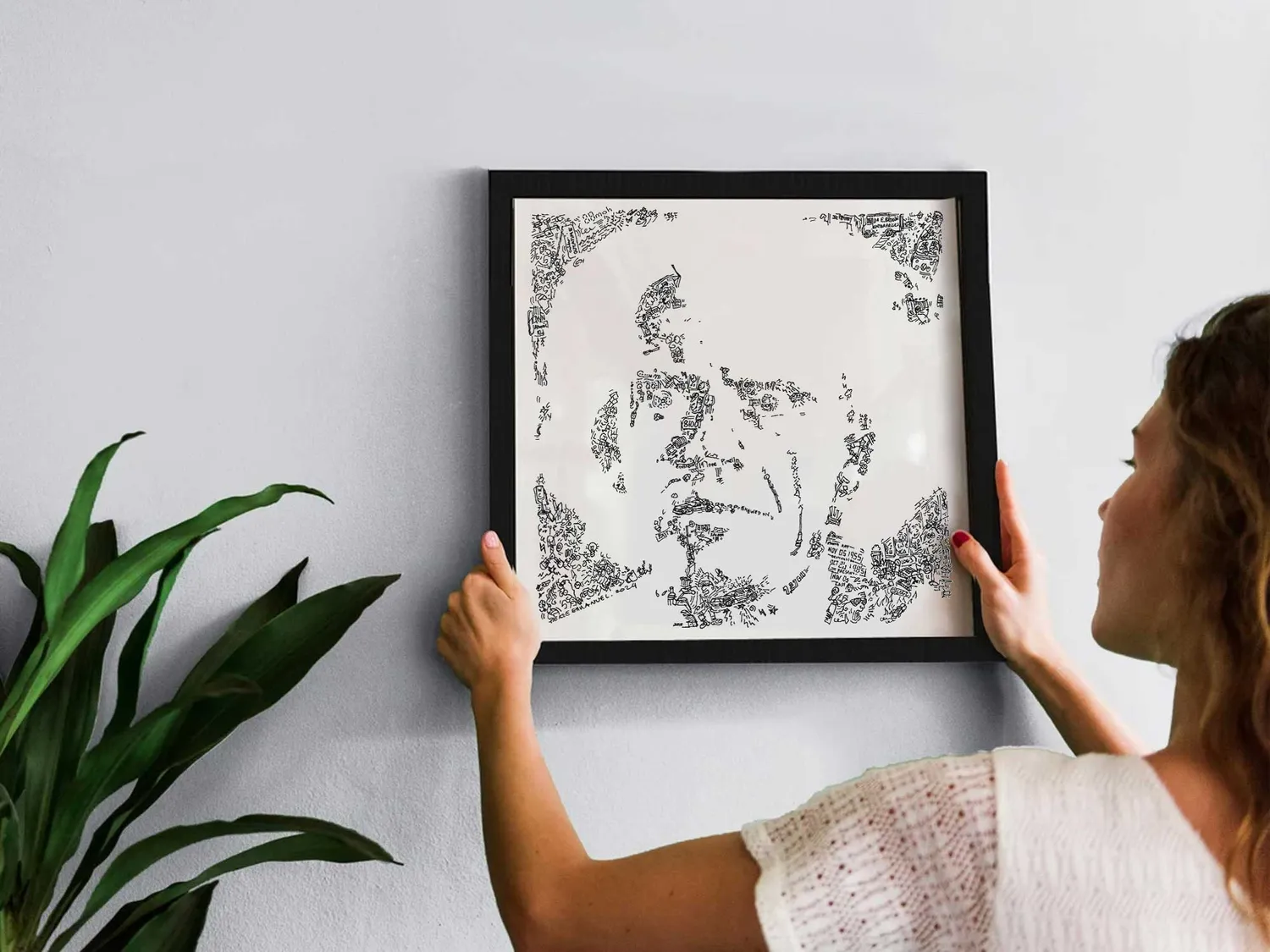 DrawInside Doc Emmett Brown affiche 30x30 cm papier mat