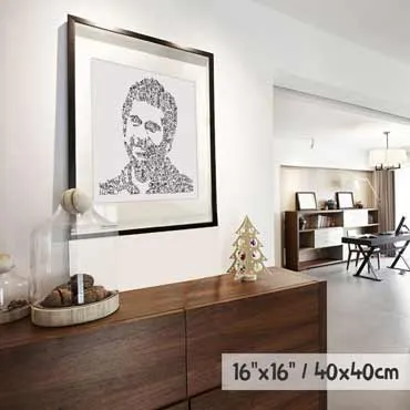 DrawInside Sachin Tendulkar affiche 20x20 cm cricket