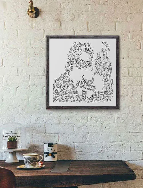DrawInside Kurt Cobain affiche club 27 40x40 cm Seattle