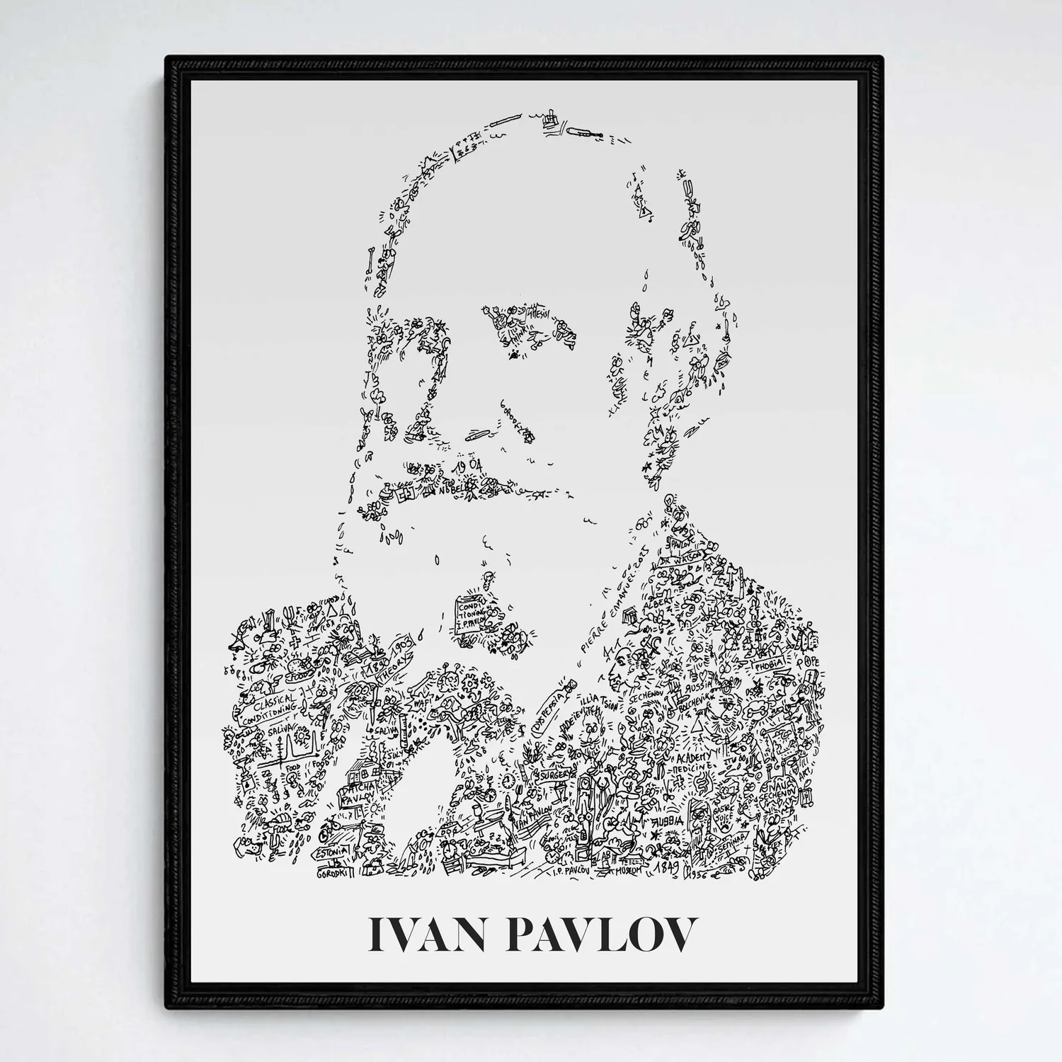 DrawInside Psy Collection Sigmund Freud affiche 30x40 cm cabinet