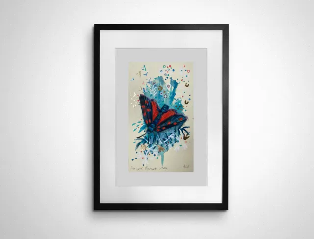 Helena Perry Six Spot Burnet miniature rouge 8,5x13,5