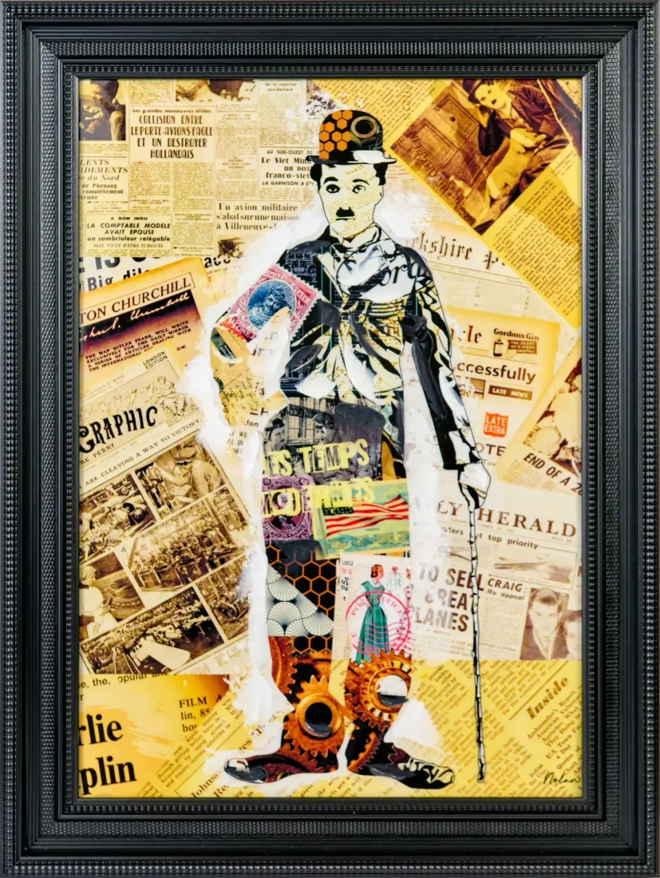Lacorne Decoration 240702 Charlie Newspaper toile 80x60 cm
