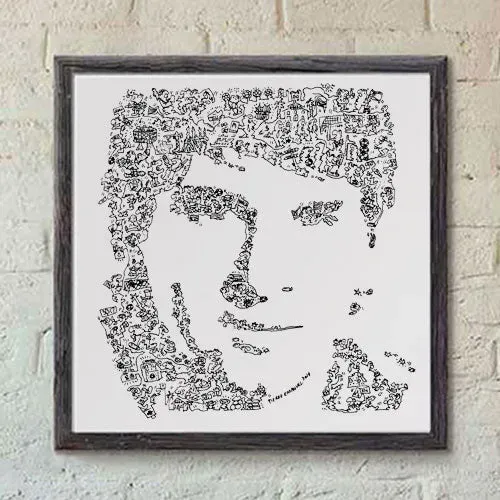 DrawInside Lionel Messi affiche 20x20 cm football