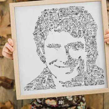 DrawInside David Hasselhoff affiche 30x30 cm Baywatch