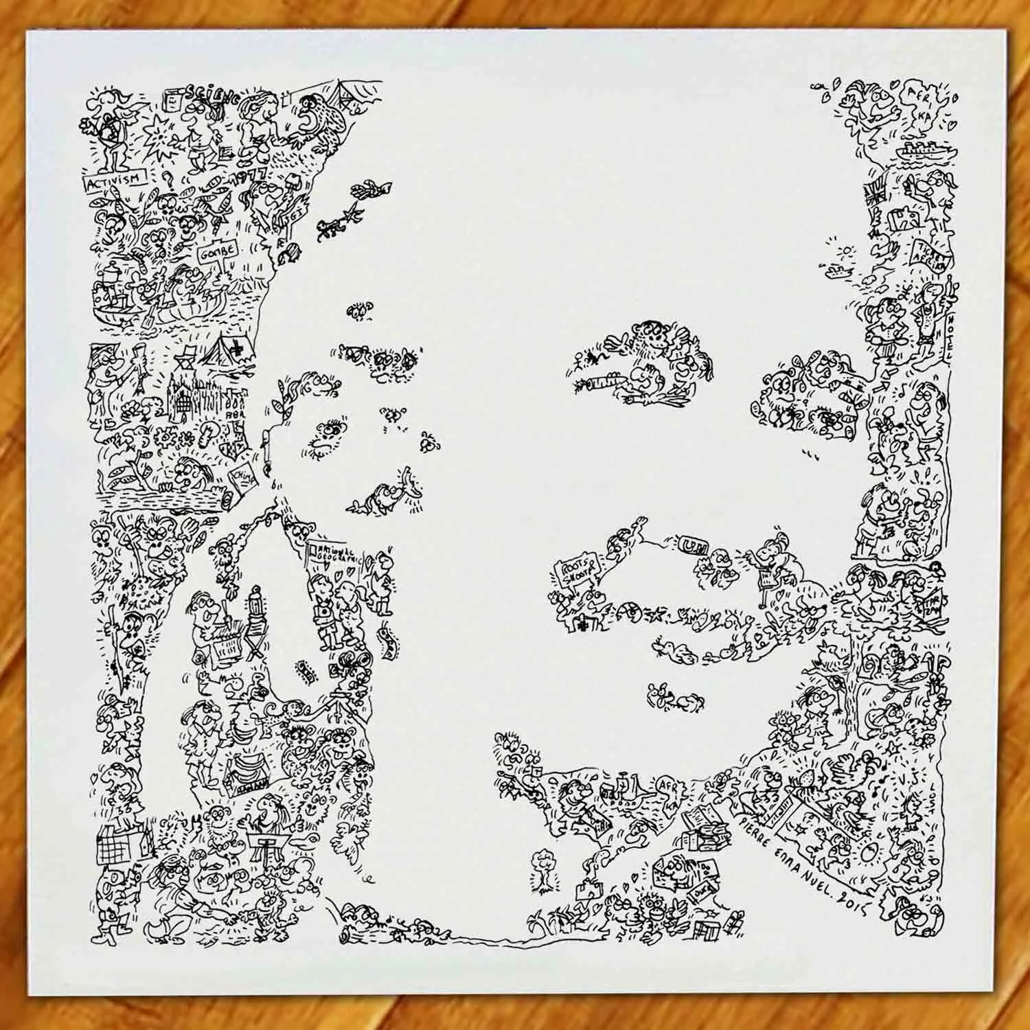 DrawInside Jane Goodall affiche 30x30 cm signée