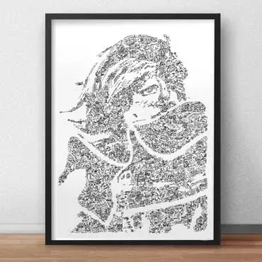 DrawInside Captain Harlock affiche A4 21x30 cm manga