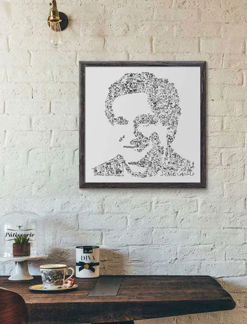 DrawInside Robin Williams affiche 30x30 cm cinéma hommage