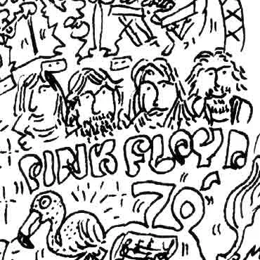 DrawInside David Gilmour affiche 30x30 cm signée