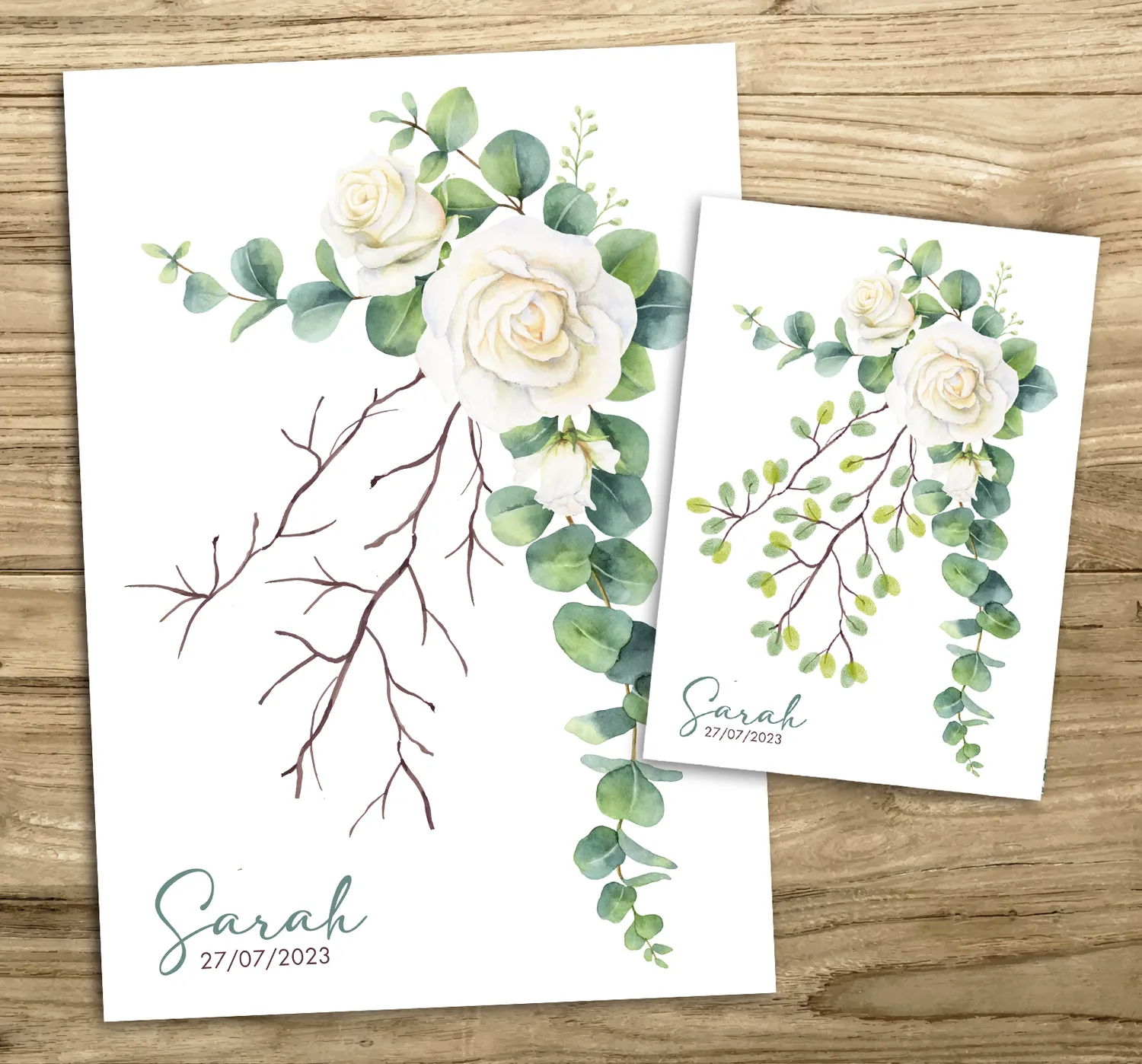 Papeterie Créative arbre à empreintes fleurs affiche A3