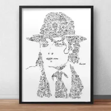 DrawInside Moonwalker affiche A4 21x30 cm musique