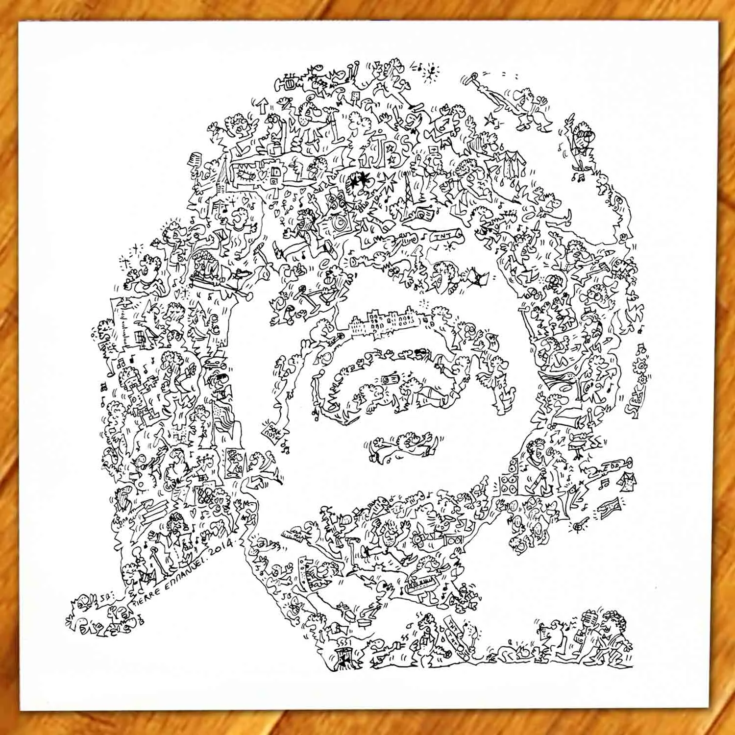 DrawInside James Brown affiche 30x30 cm funk