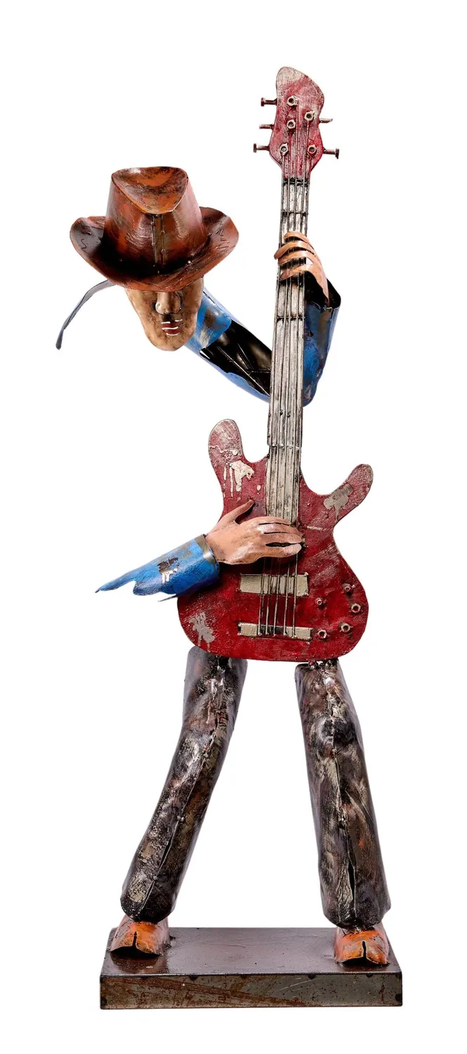 Lacorne Décoration Guitariste CO-231201/S statue métal 60 cm