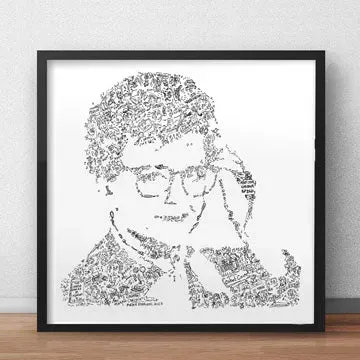 DrawInside Jessica Fletcher affiche 30x30 cm signée
