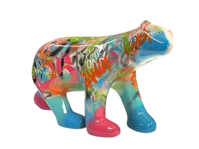 Lacorne Decoration Ours sculpture animal 27x47 cm résine