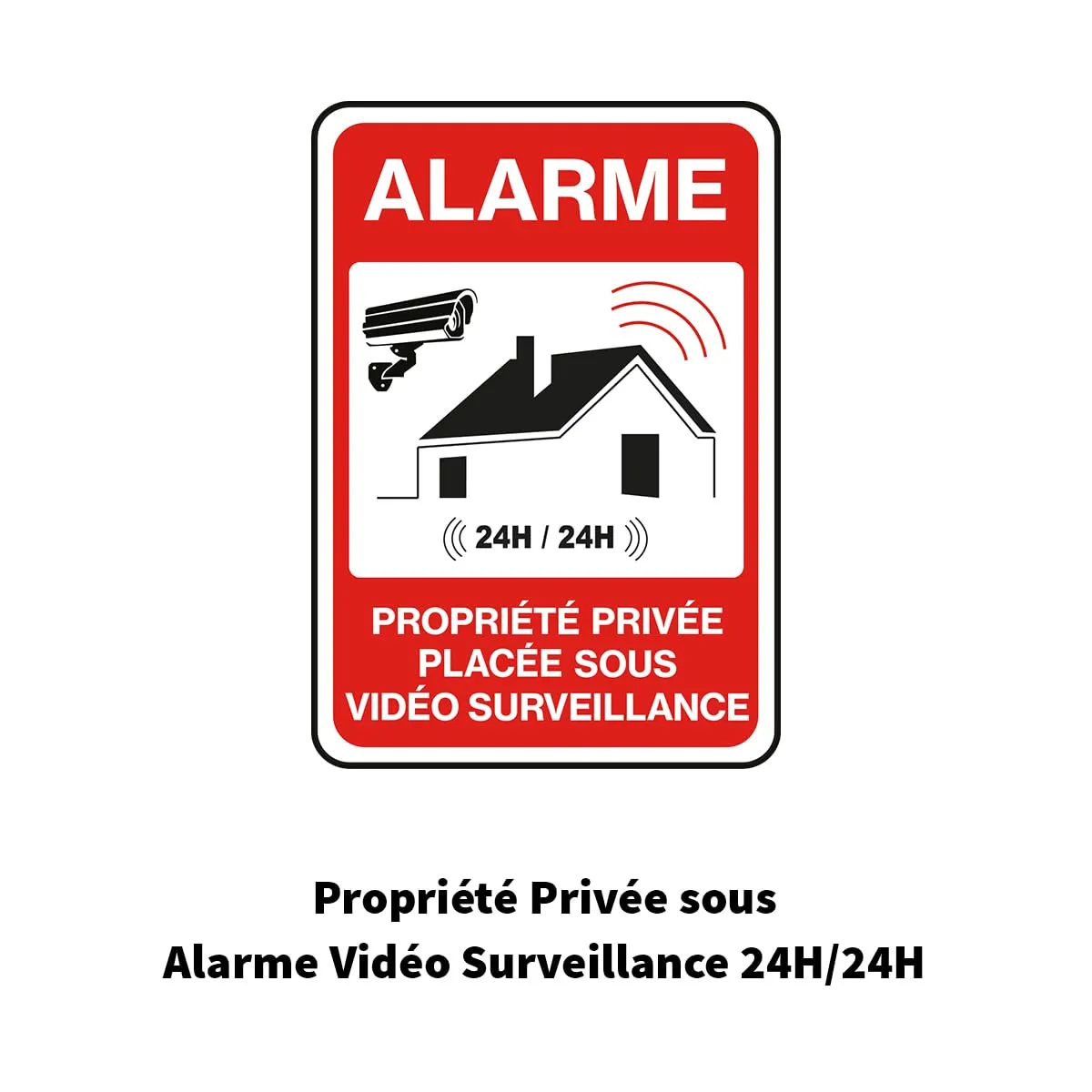 Ambiance-Sticker Alarme Vidéo autocollant 30x21 cm
