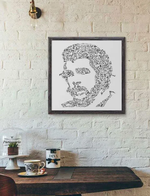 DrawInside Che Guevara affiche 30x30 portrait histoire