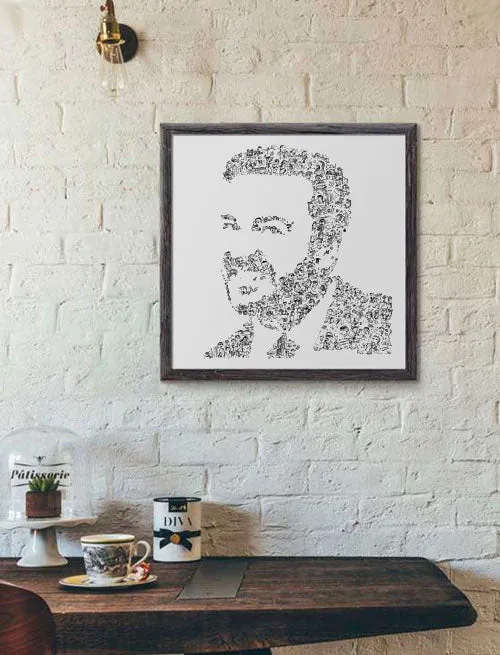 DrawInside David Brent The Office affiche 30x30 cm humour