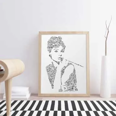 DrawInside Audrey Hepburn affiche A4 21x30 cm Holly