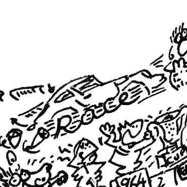 DrawInside Porsche 964 911 affiche A4 voiture