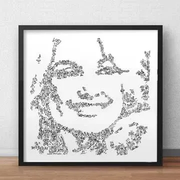 DrawInside Dolly Parton affiche 20x20 cm country