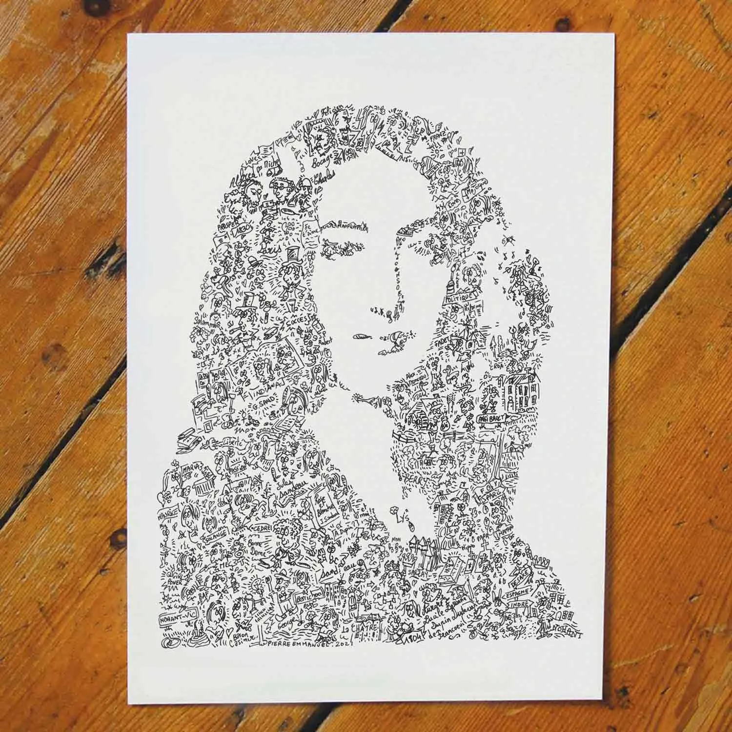 DrawInside George Sand affiche A4 littérature